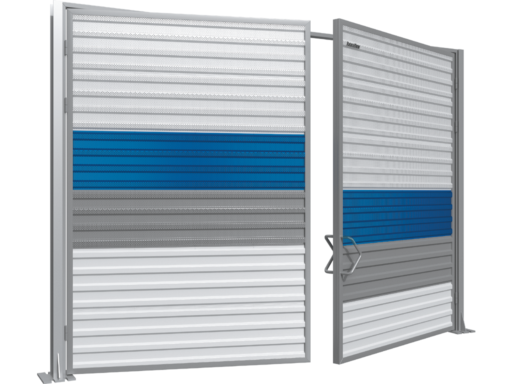 Распашные ворота в шумозащитном исполнении